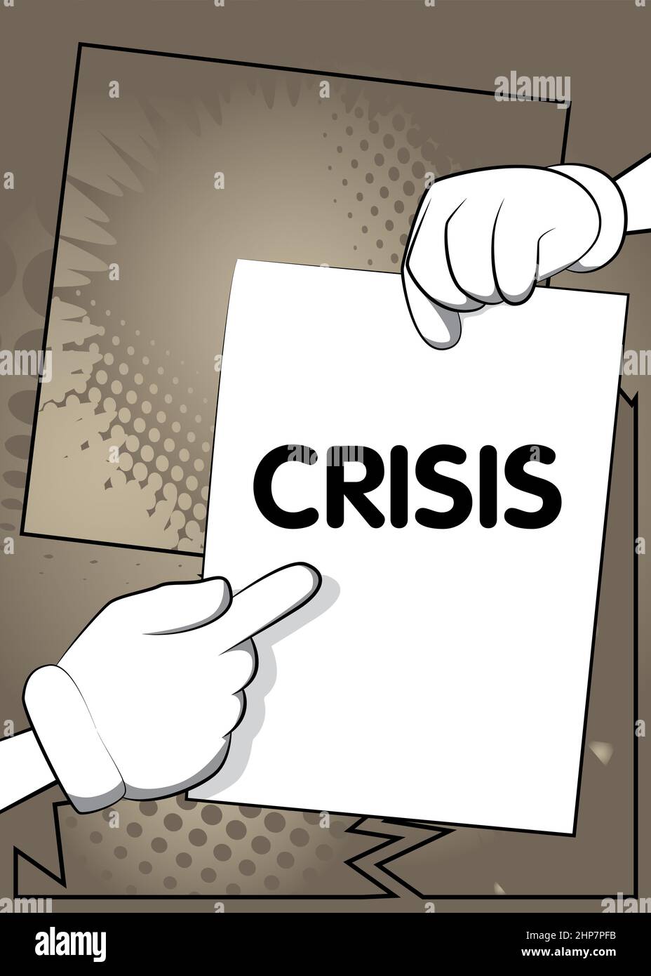 Testo di crisi, segno Illustrazione Vettoriale