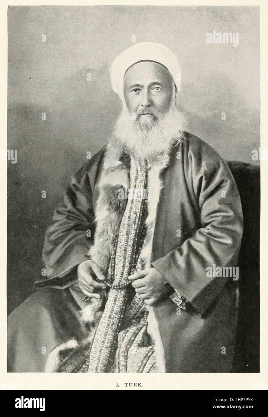 A Turk Man dal libro The Living Races of Men; Volume 2 di Henry Neville Hutchinson, pubblicato a Londra nel 1901 da Hutchinson & co Foto Stock