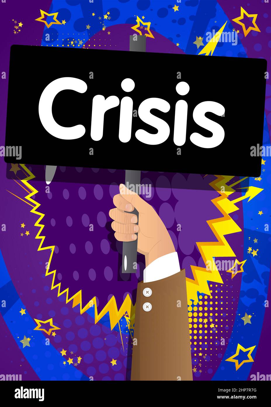 Testo di crisi, segno Illustrazione Vettoriale