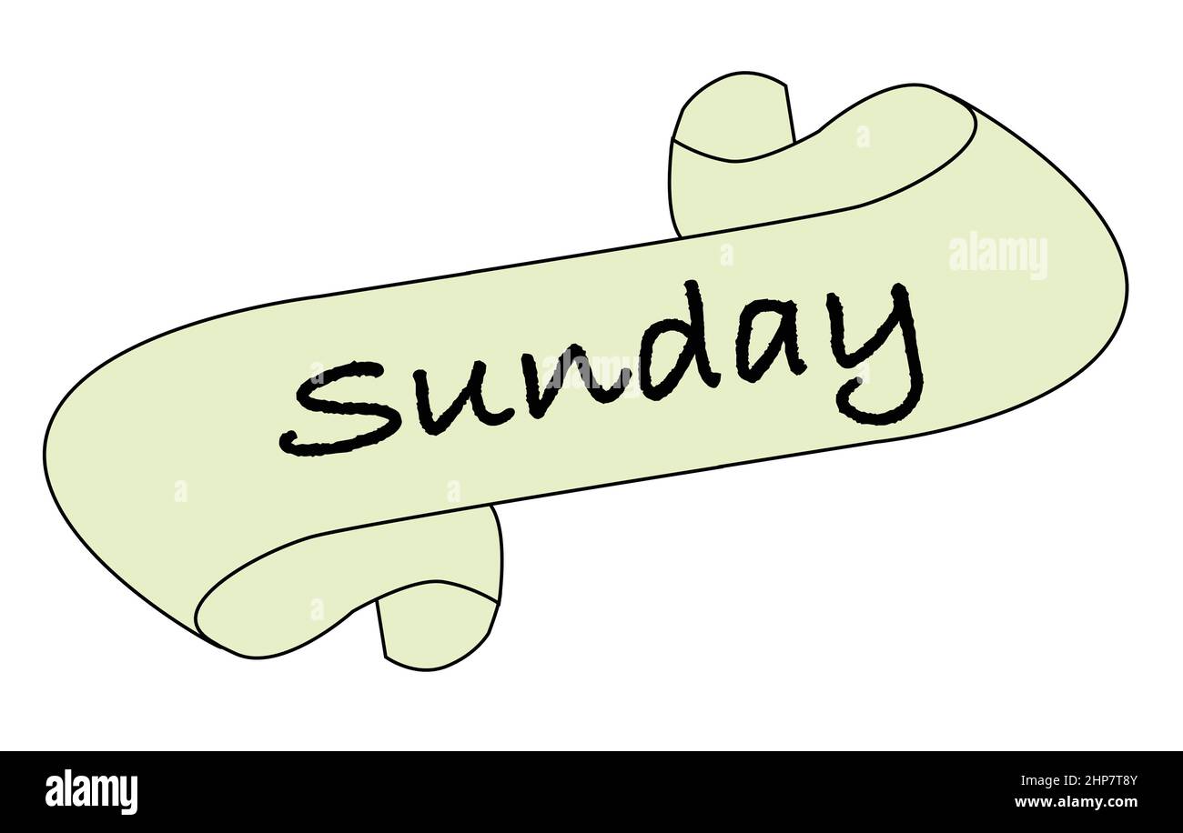 Scorrimento domenica giorno Illustrazione Vettoriale