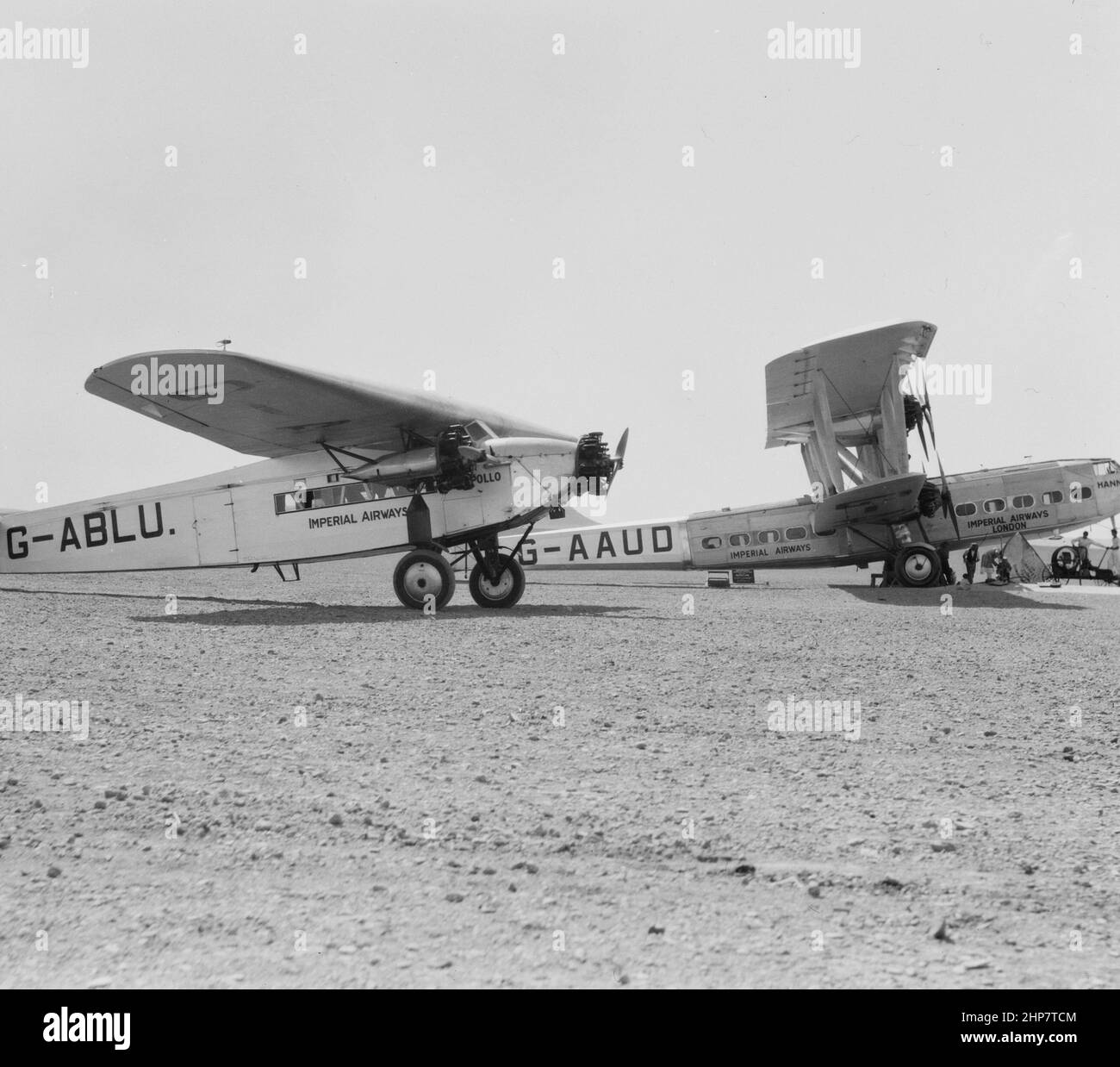 Medio Oriente Storia: Aerei Imperiali: 'Hanno' (a destra) e 'Apollo' (a sinistra) Località: Israele ca. Tra il 1930 e il 1933 Foto Stock