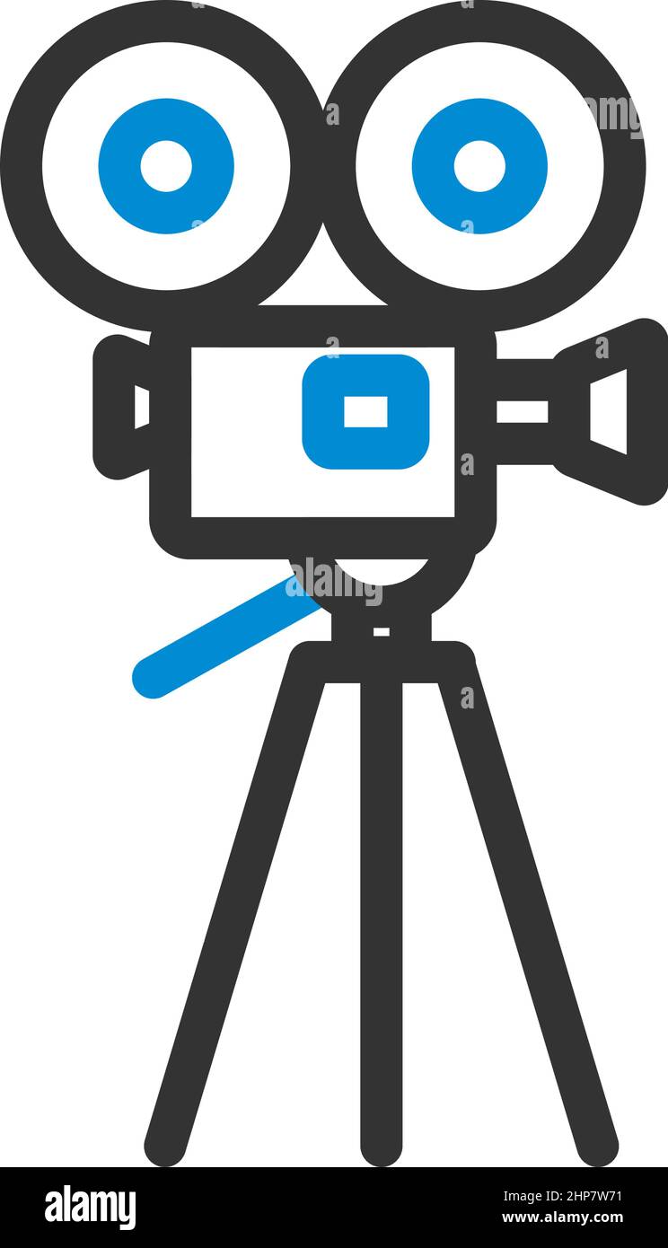 Icona della videocamera retro Cinema Illustrazione Vettoriale