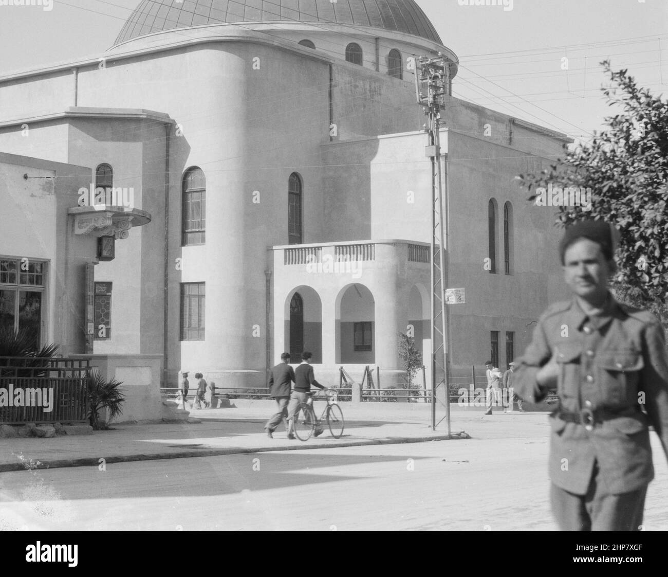 Storia del Medio Oriente: Via Tel Aviv scena ca. 1920 Foto Stock