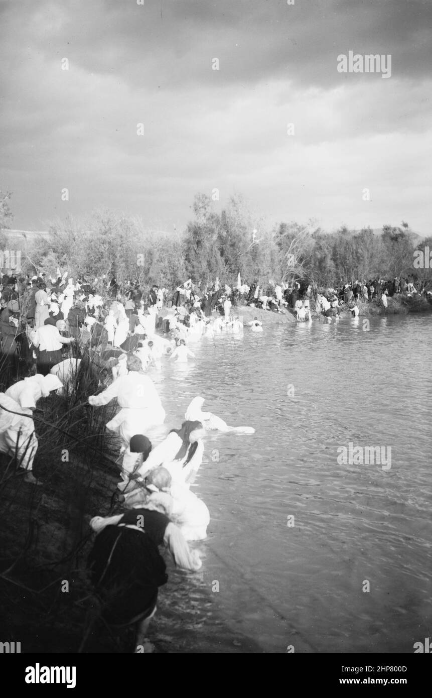 Medio Oriente Storia: Epifania Giordania fiume ca. Tra il 1898 e il 1946 Foto Stock