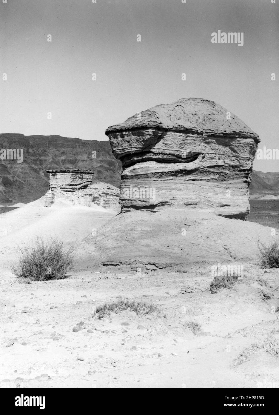 Medio Oriente Storia: Formazioni di marl vicino Masada Località: Israele ca. 1900 Foto Stock
