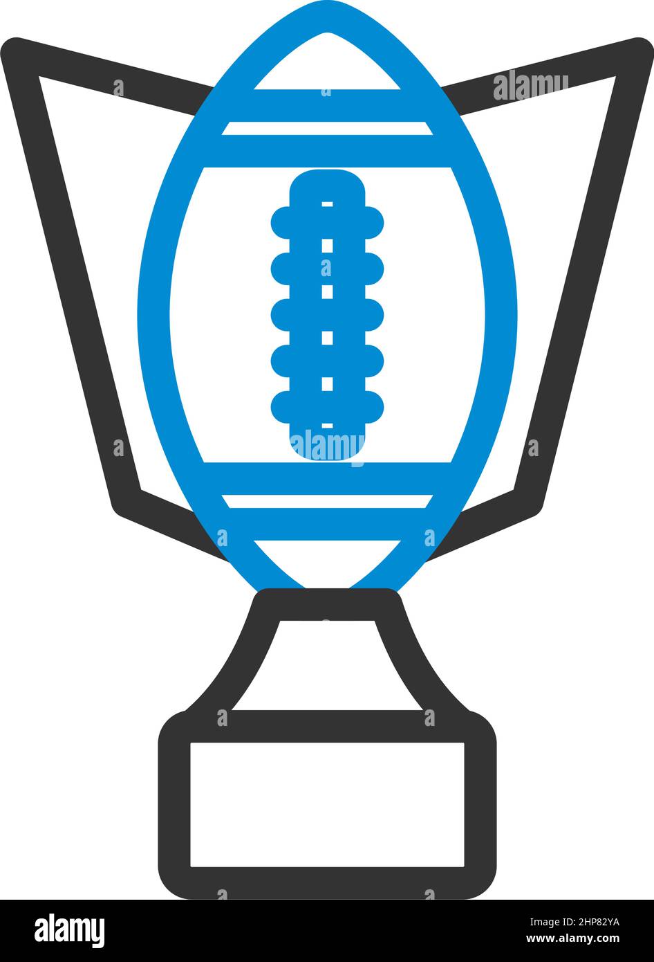 L'icona della Coppa del Trofeo di Football americano Illustrazione Vettoriale