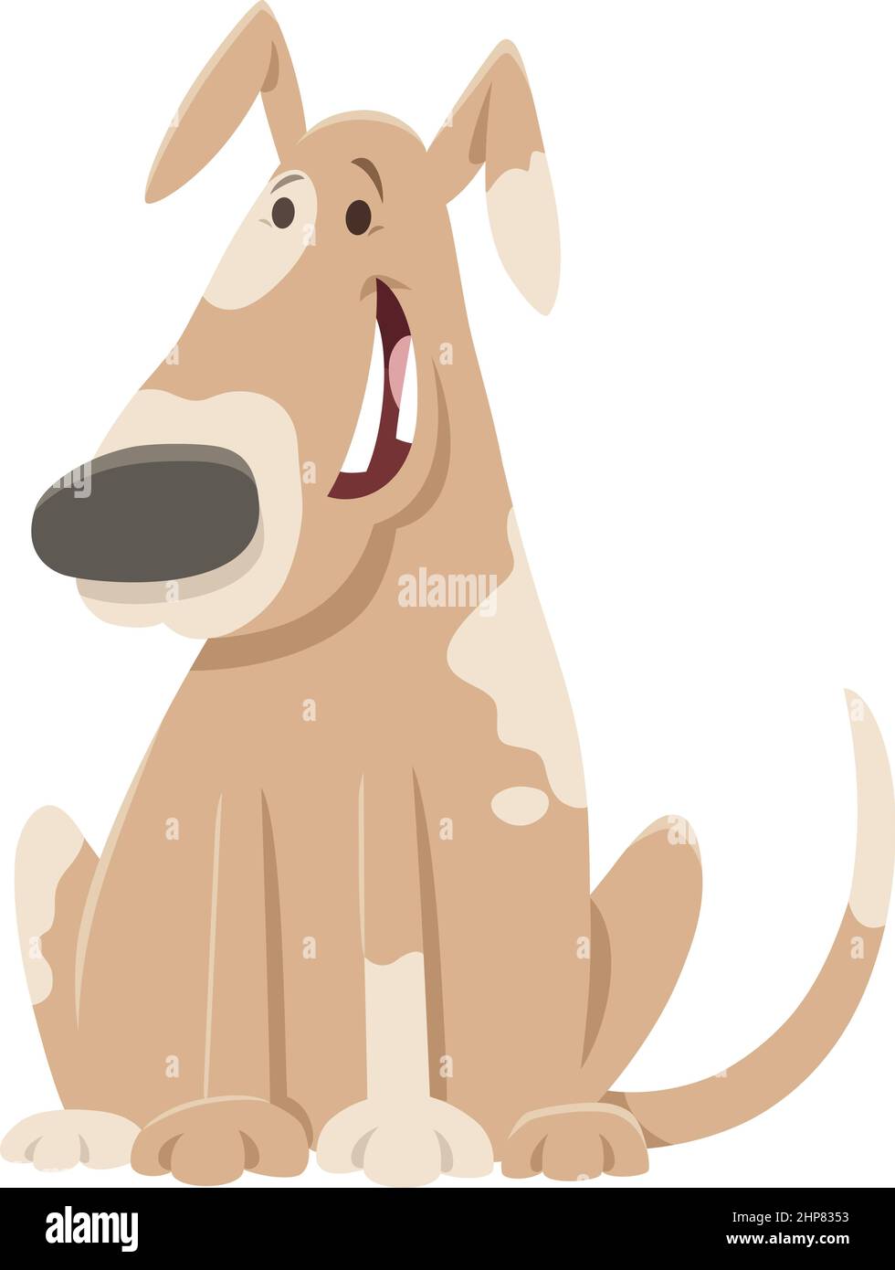 cartoon beige spotted cane personaggio animale Illustrazione Vettoriale