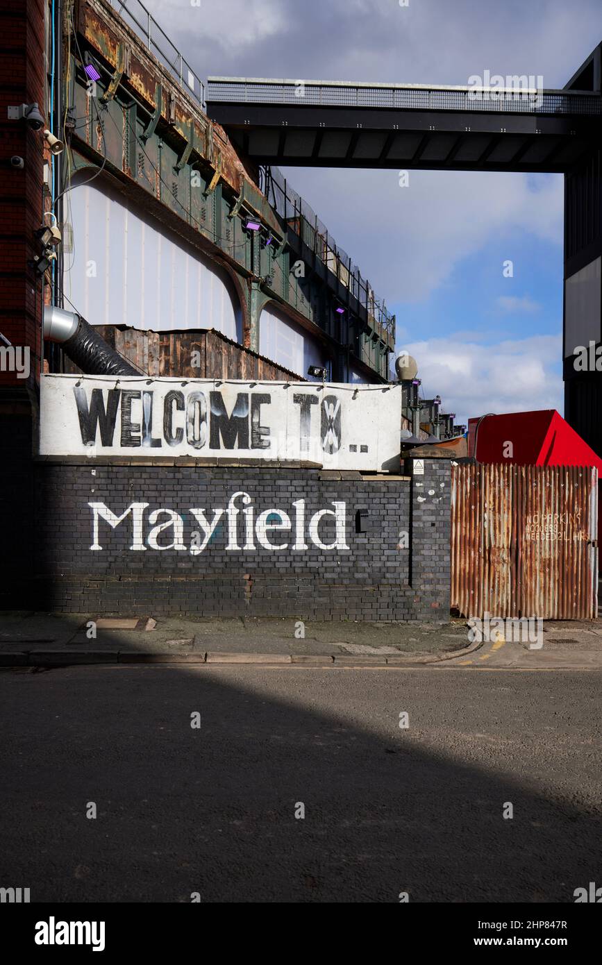 Manchester Piccadilly Station ex piattaforme di pacchi Mayfield Foto Stock