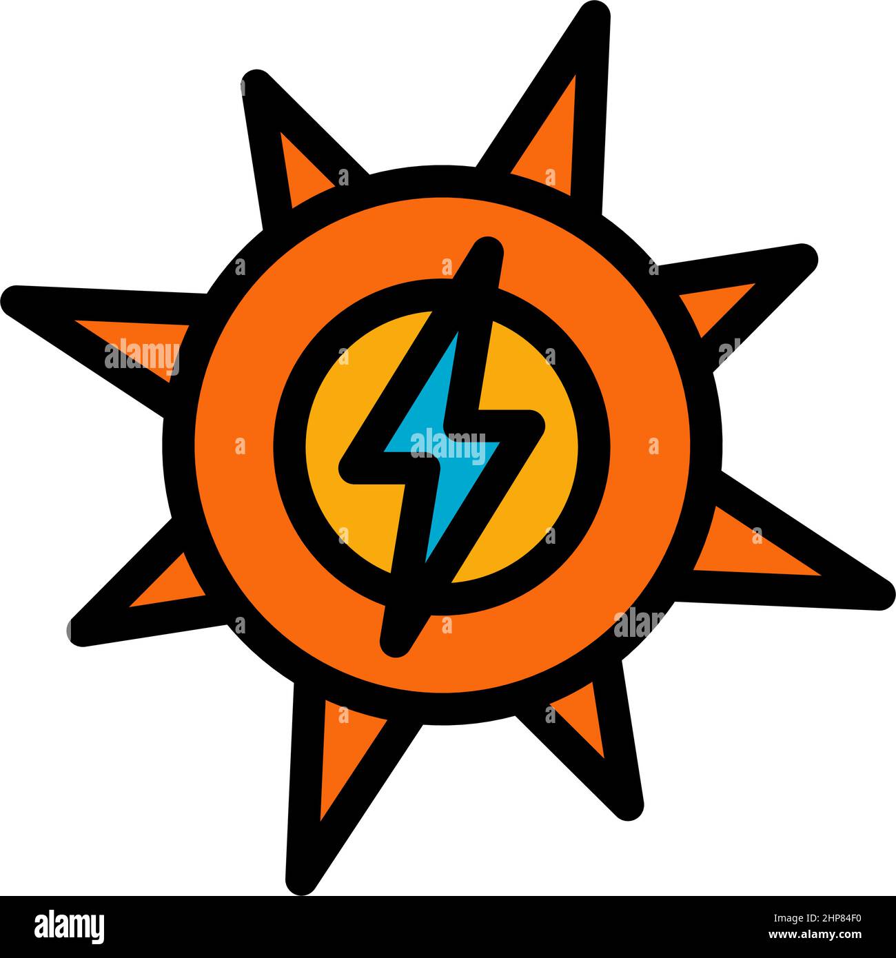 Icona energia solare Illustrazione Vettoriale