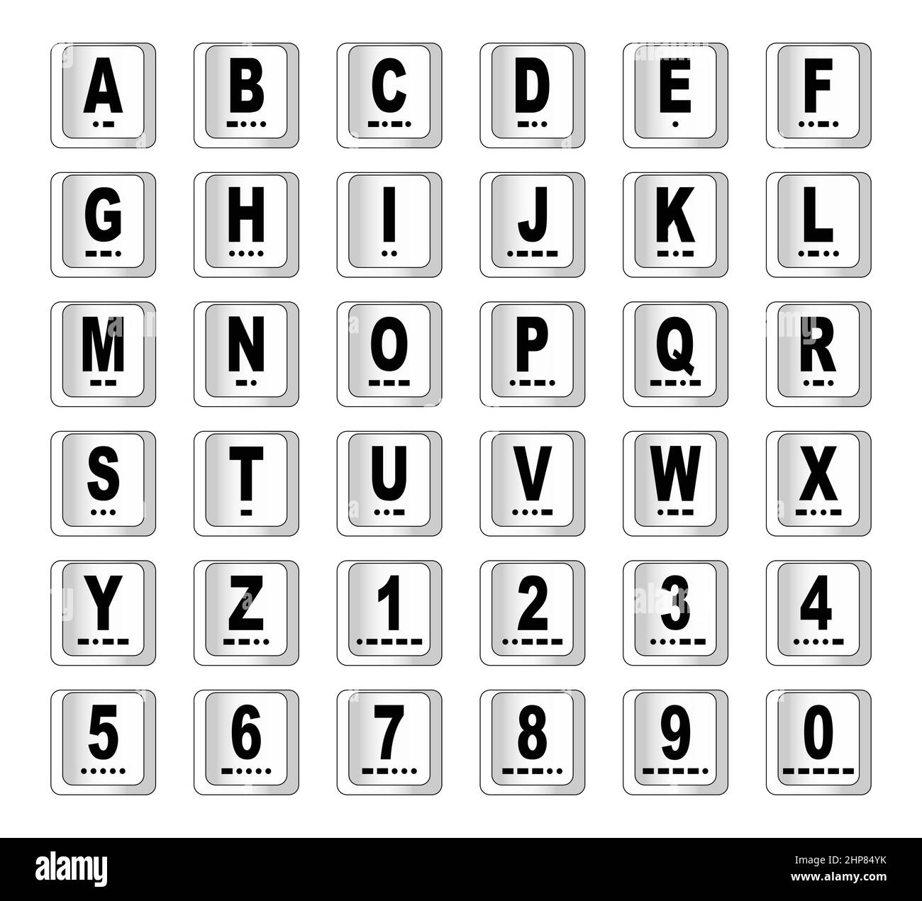 Codice Morse Alphabet Illustrazione Vettoriale