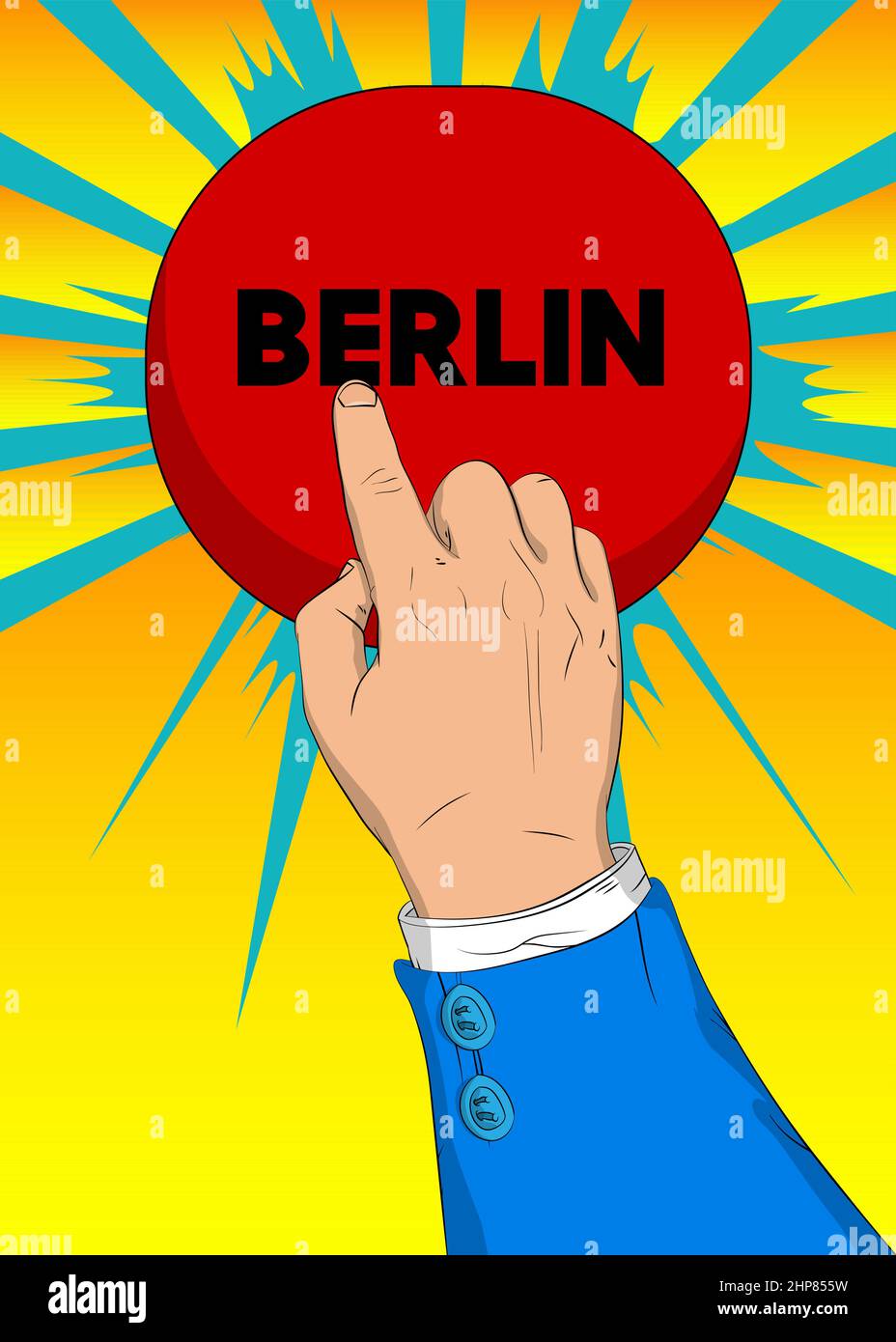 Berlino testo, cartello. Illustrazione Vettoriale