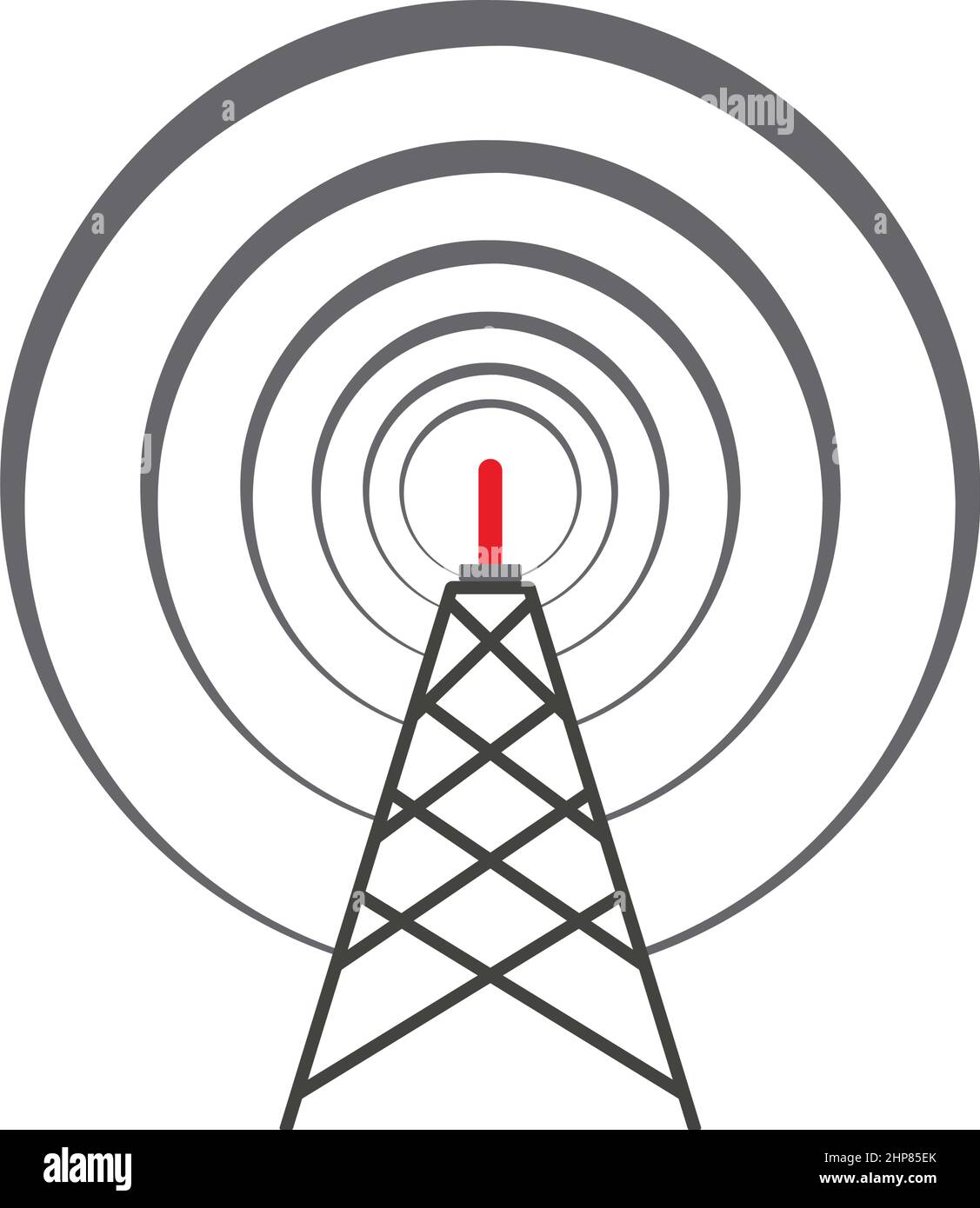 Icona antenna radio Illustrazione Vettoriale