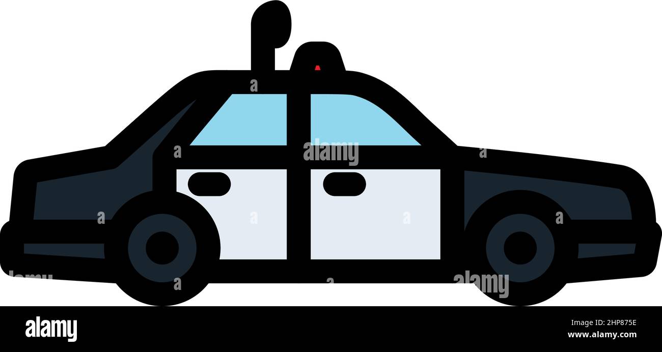 Icona dell'auto della polizia Illustrazione Vettoriale