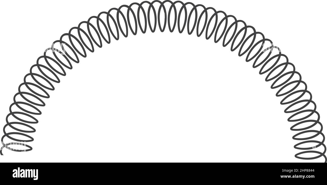 disegno dell'icona del vettore della molla in metallo Illustrazione Vettoriale