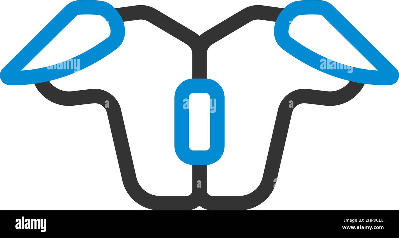 Icona American Football Chest Protection Illustrazione Vettoriale