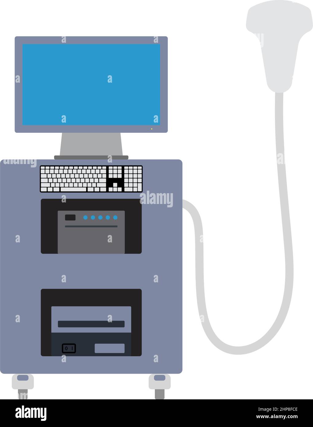 Icona della macchina diagnostica a ultrasuoni Illustrazione Vettoriale