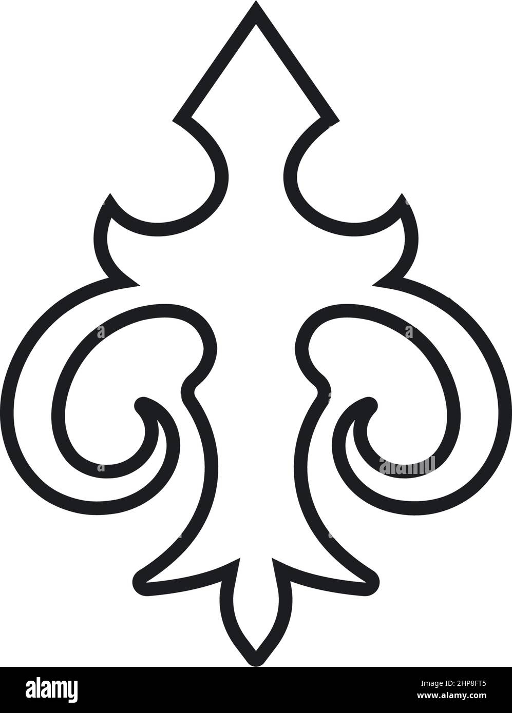 immagine vettoriale dell'icona fleur de lis Illustrazione Vettoriale