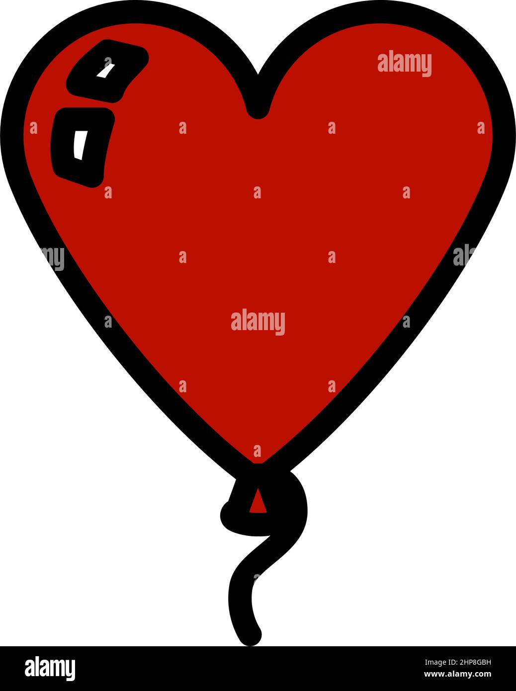 Icona bollatura a forma di cuore Illustrazione Vettoriale