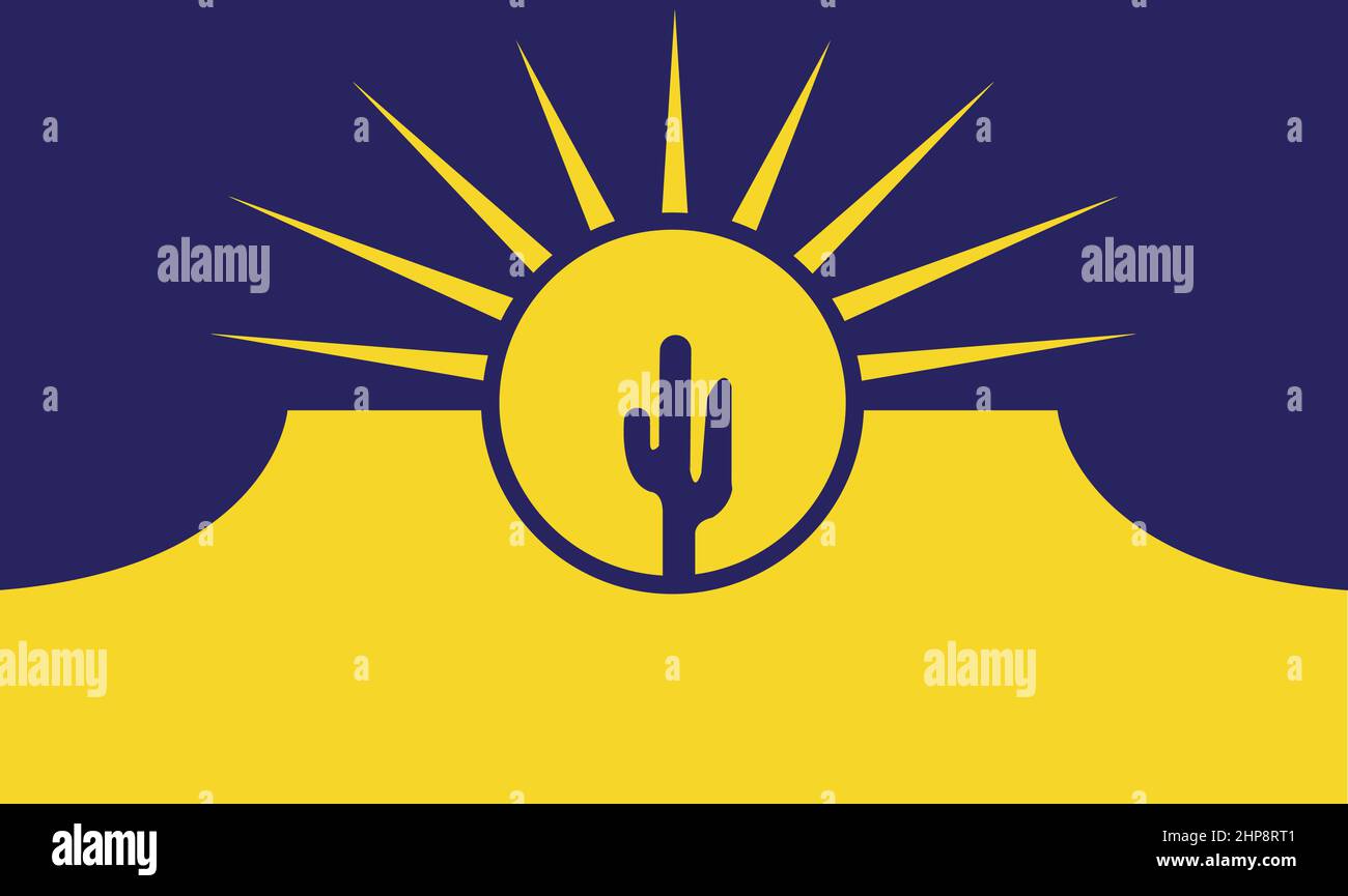 Bandiera della città di Mesa, Arizona Illustrazione Vettoriale