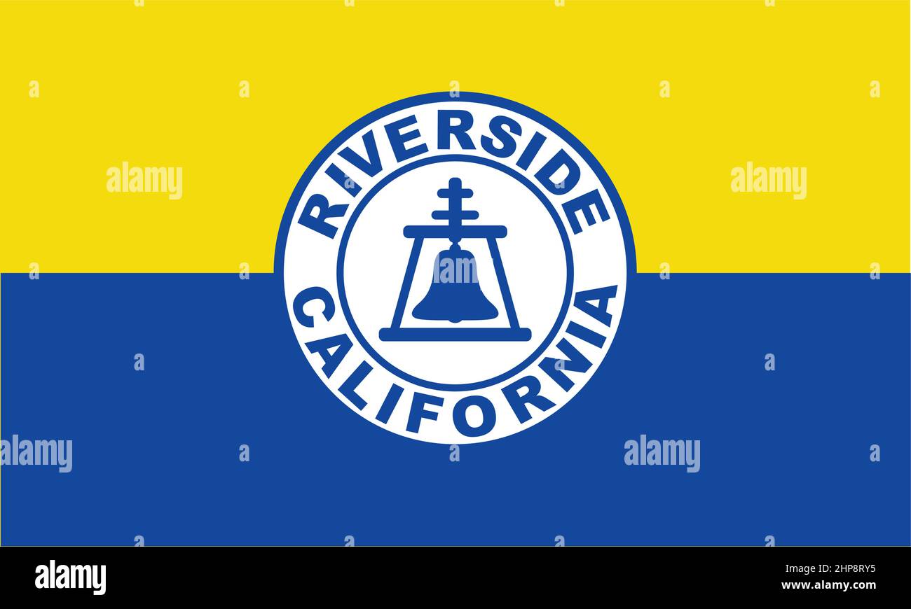 Riverside City Bandiera California Illustrazione Vettoriale