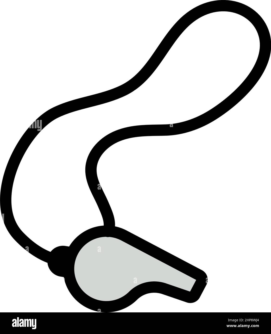 Icona di Whistle sul merletto Illustrazione Vettoriale