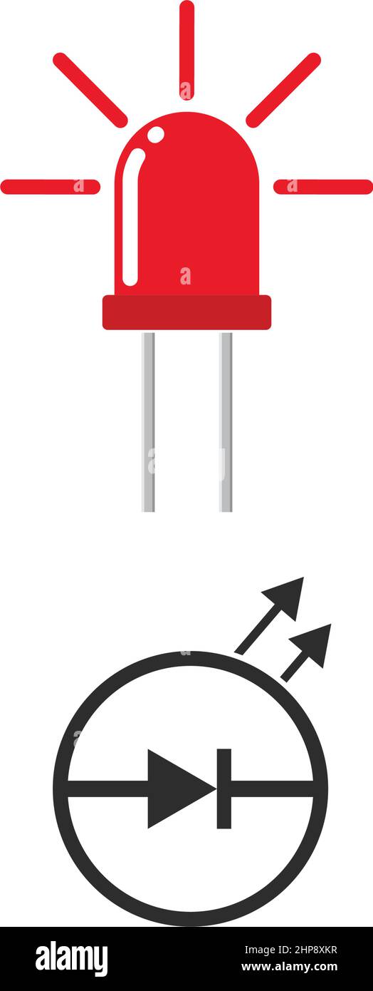 modello di design del segno vettoriale con icona a led Illustrazione Vettoriale