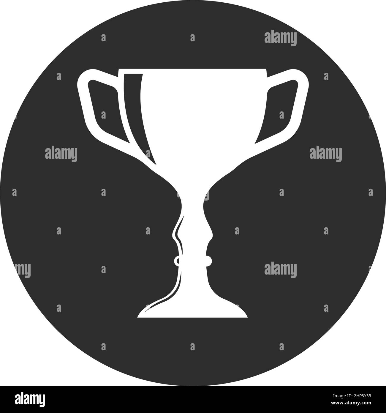 Icona vettoriale dell'illustrazione del trofeo del disegno dell'illustrazione del vincitore Illustrazione Vettoriale