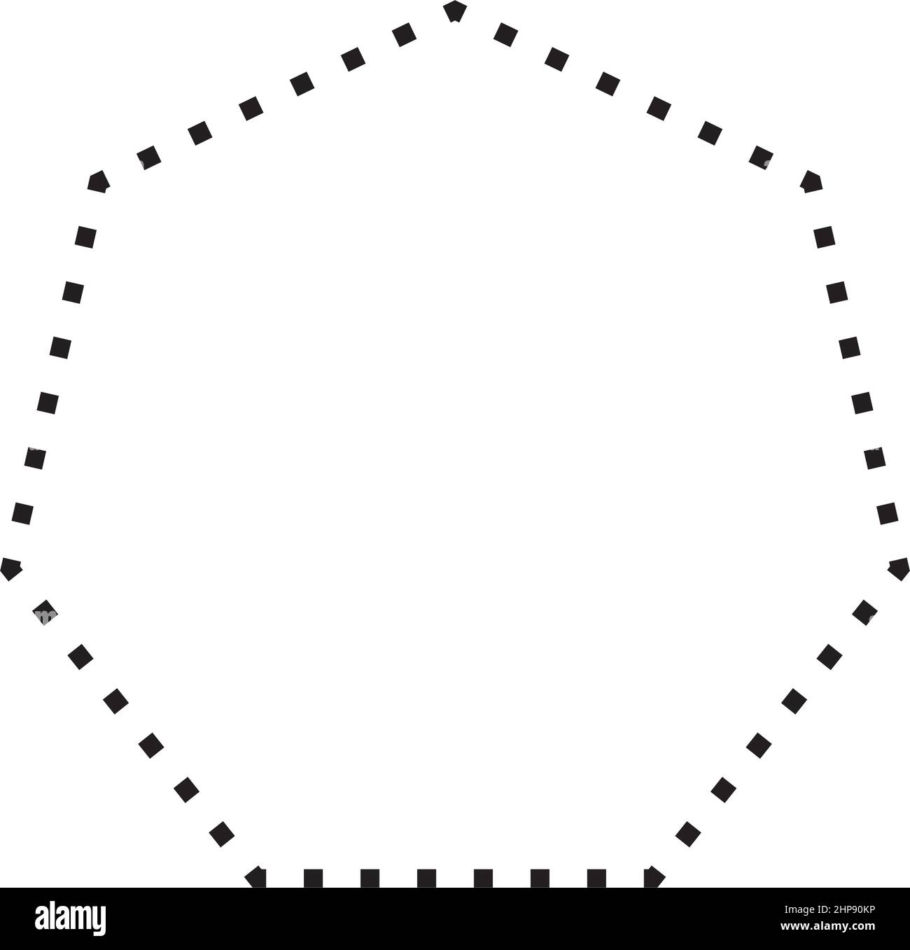 Icona vettoriale a forma di eptagono con simbolo punteggiato per un elemento ui di grafica creativa in un'illustrazione con pittogramma Illustrazione Vettoriale