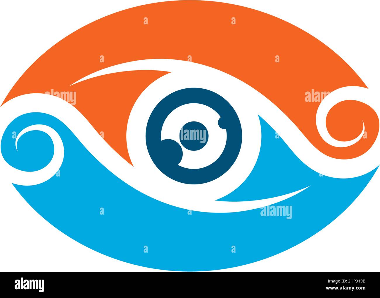 modello di disegno di illustrazione vettoriale con icona a occhio Illustrazione Vettoriale