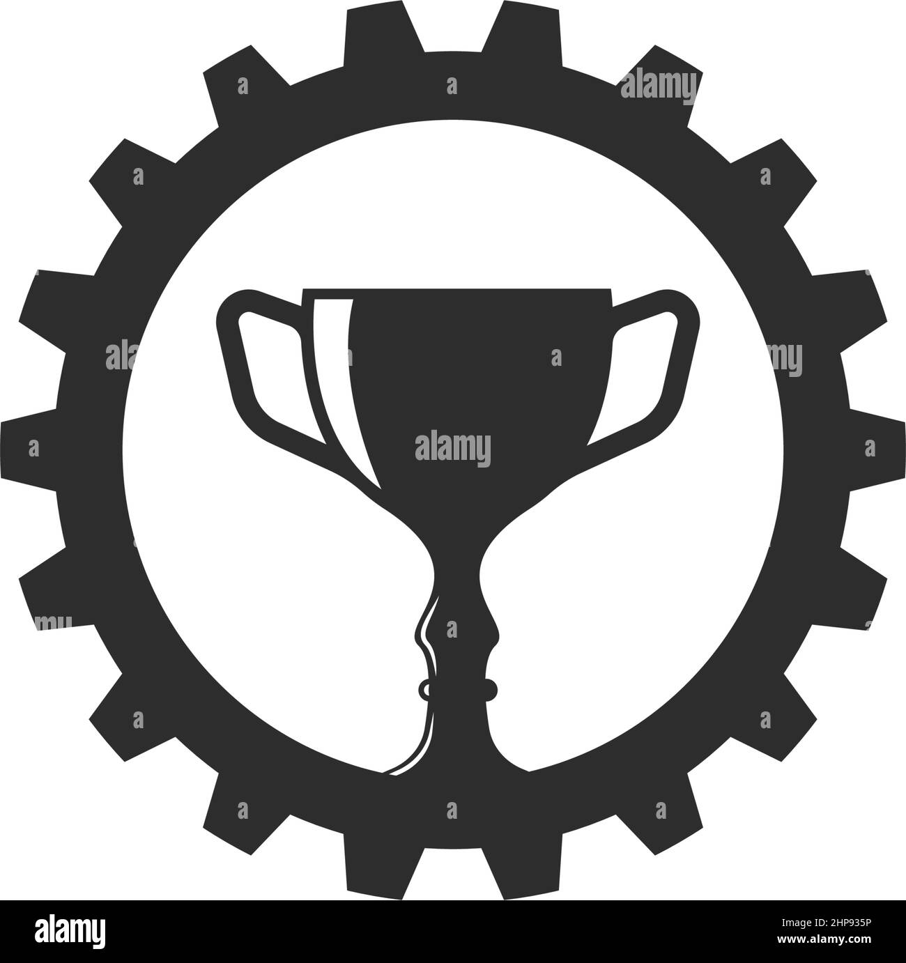 Icona vettoriale dell'illustrazione del trofeo del disegno dell'illustrazione del vincitore Illustrazione Vettoriale