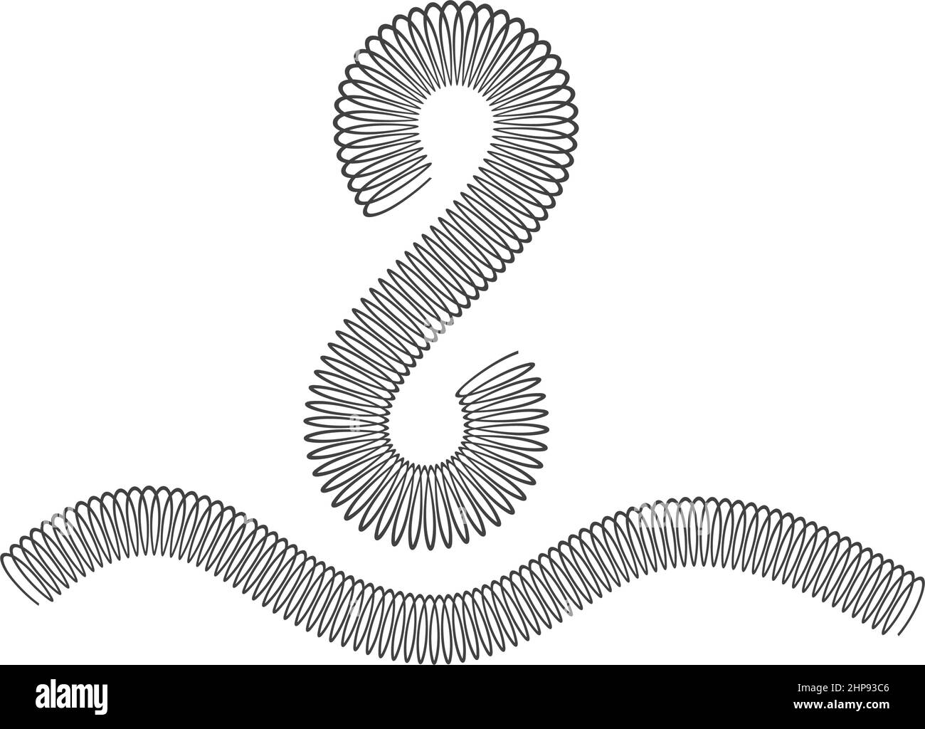 disegno dell'icona del vettore della molla in metallo Illustrazione Vettoriale
