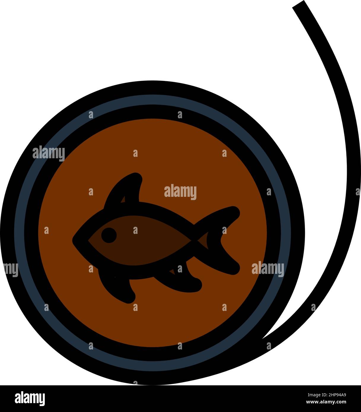 Icona della linea di pesca Illustrazione Vettoriale