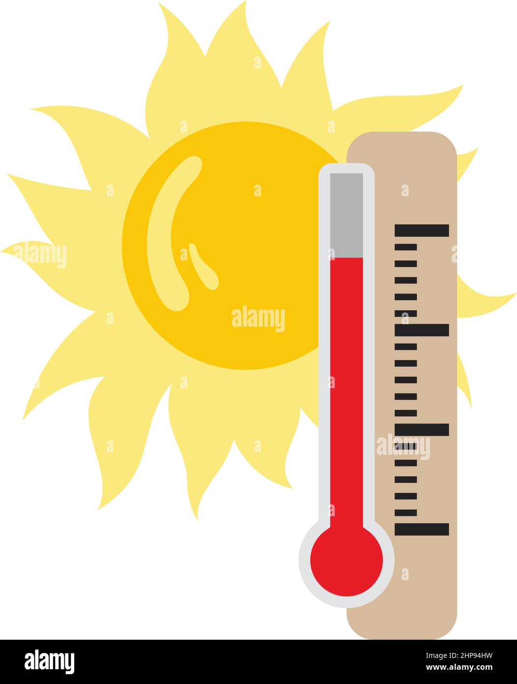 Icona del calore estivo Illustrazione Vettoriale