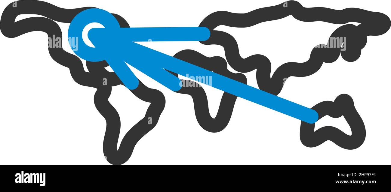 Icona del concetto logistico Illustrazione Vettoriale