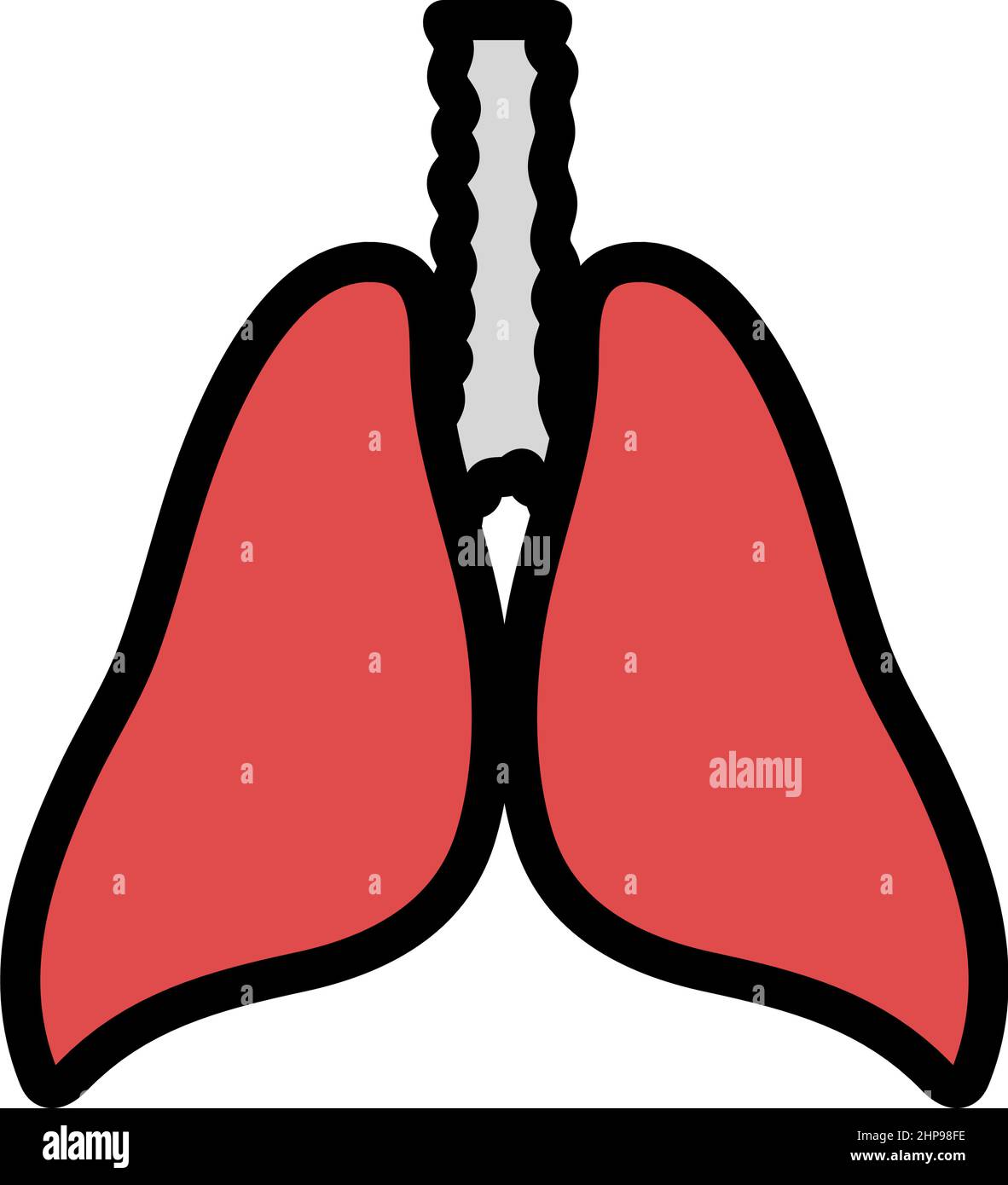 Icona polmoni umani Illustrazione Vettoriale