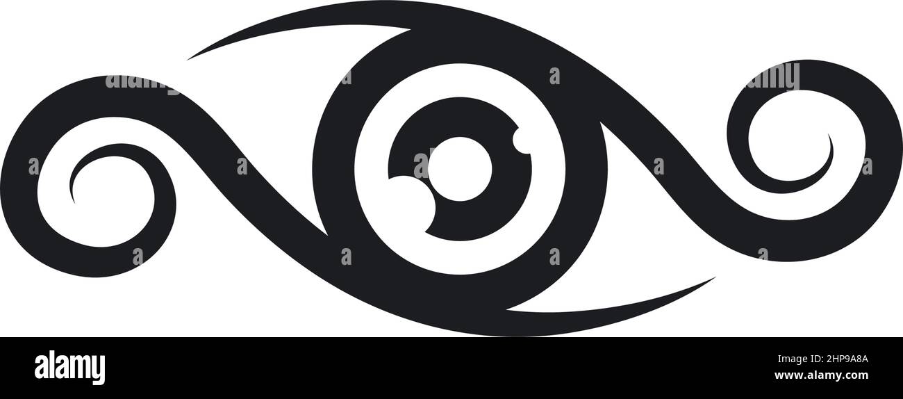 modello di disegno di illustrazione vettoriale con icona a occhio Illustrazione Vettoriale