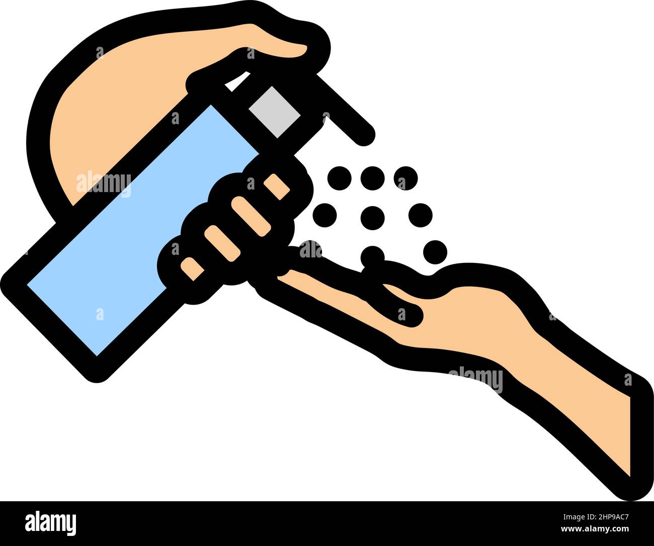 Erogatore di sapone liquido icona Illustrazione Vettoriale