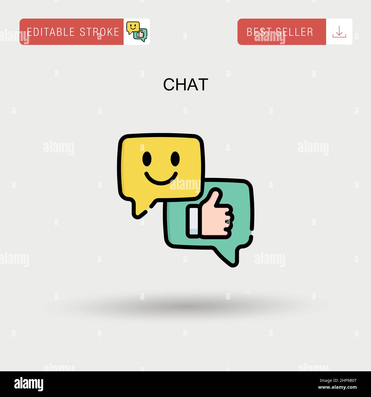 Icona vettore semplice chat. Illustrazione Vettoriale