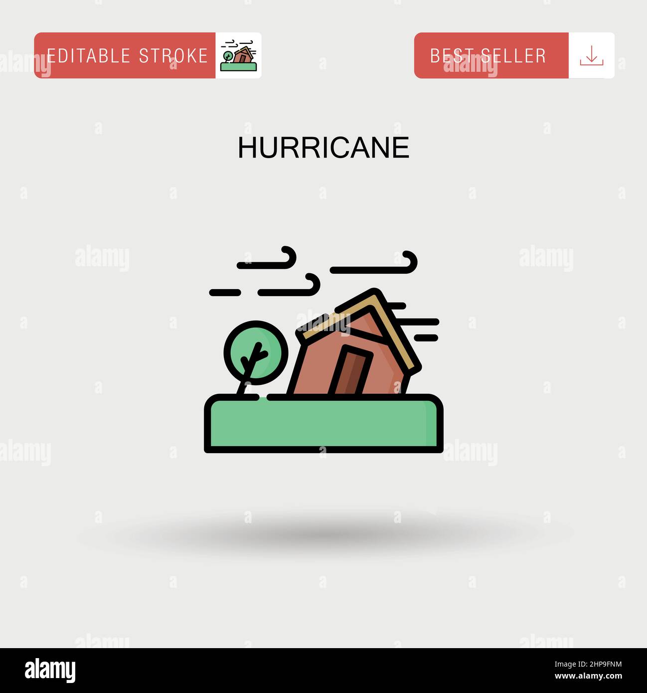 Icona vettoriale semplice uragano. Illustrazione Vettoriale