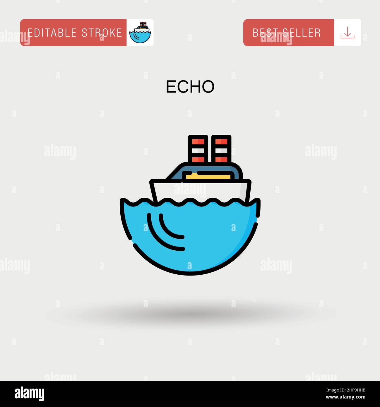 Icona vettore eco semplice. Illustrazione Vettoriale