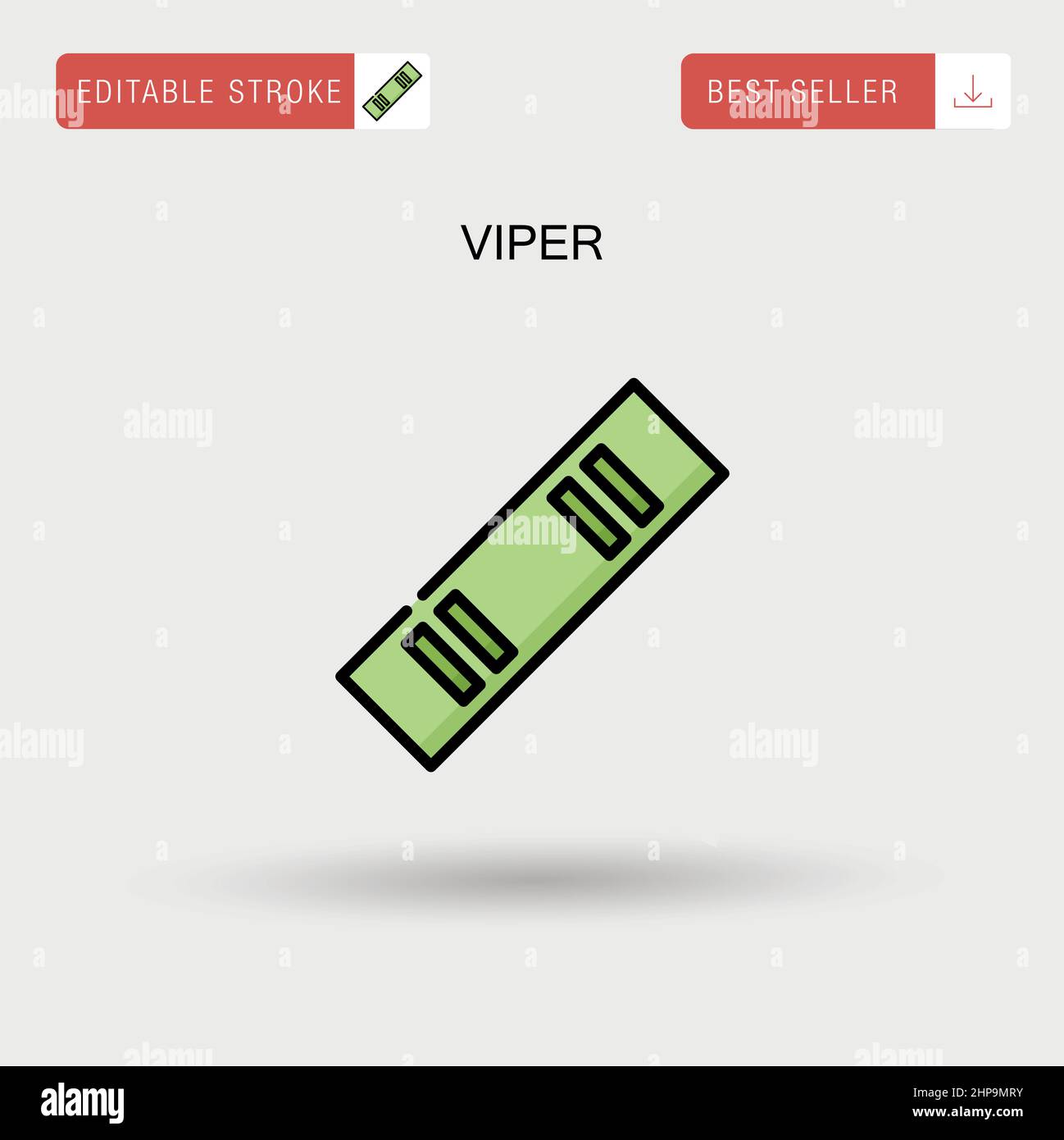 Icona vettore semplice Viper. Illustrazione Vettoriale