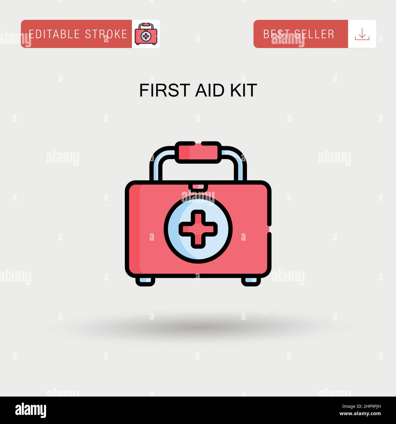 Icona vettore semplice kit di pronto soccorso. Illustrazione Vettoriale