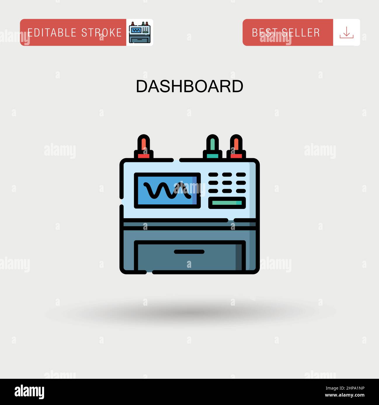 Icona vettore semplice dashboard. Illustrazione Vettoriale