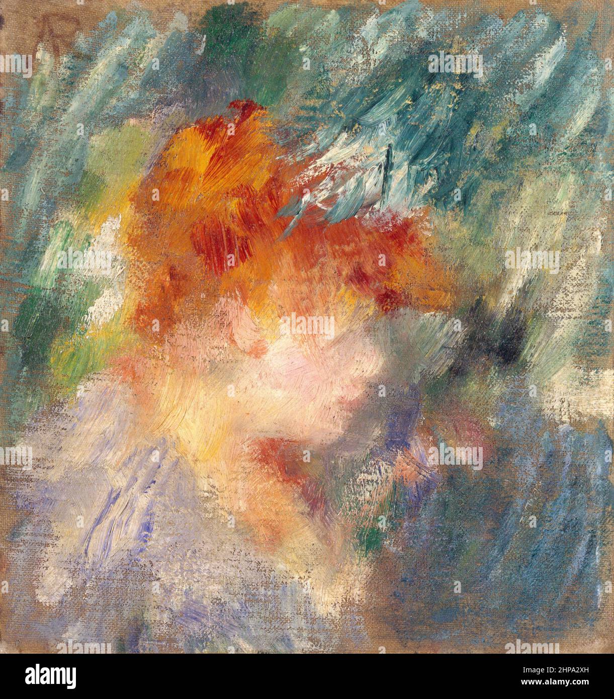 Titolo: Jeanne Samary Creatore: Pierre Auguste Renoir Data: 1878 dimensioni: 19 x 17,8 cm Media: Olio su tela luogo: Galleria Nazionale d'Arte Foto Stock