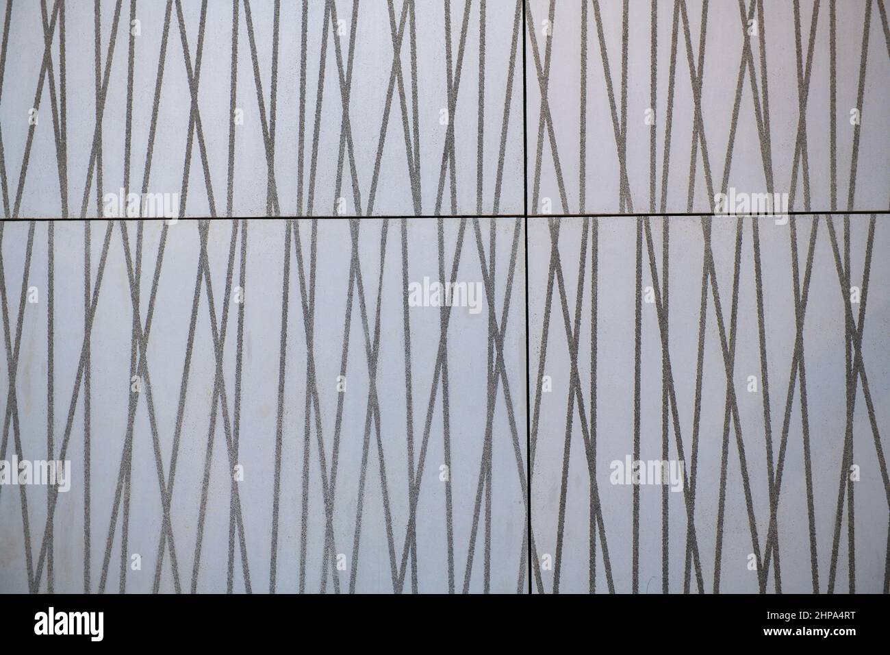 tessuto astratto bianco con strisce verticali nere Foto Stock
