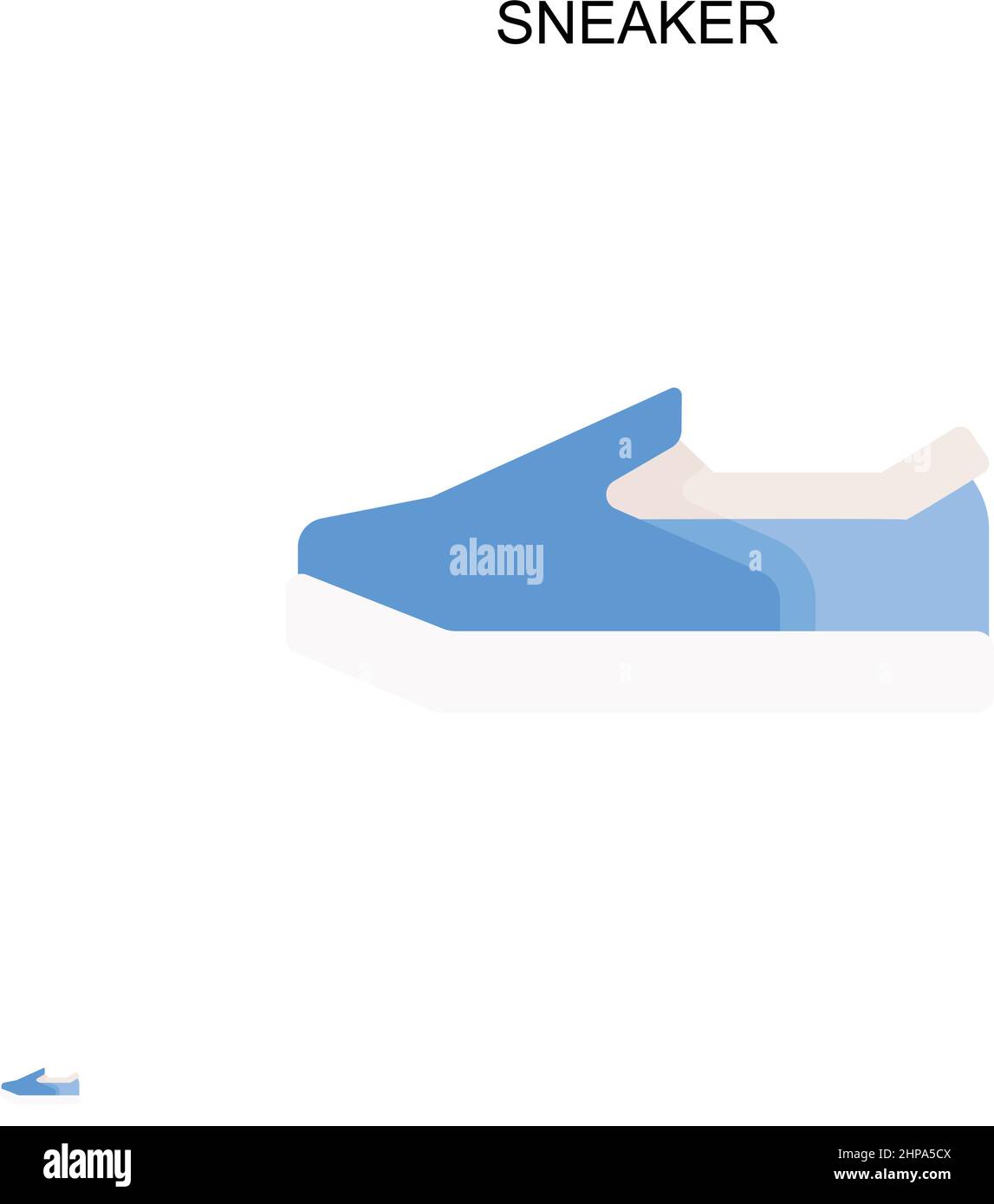 Sneaker semplice icona vettoriale. Modello di disegno del simbolo di illustrazione per l'elemento dell'interfaccia utente mobile Web. Illustrazione Vettoriale