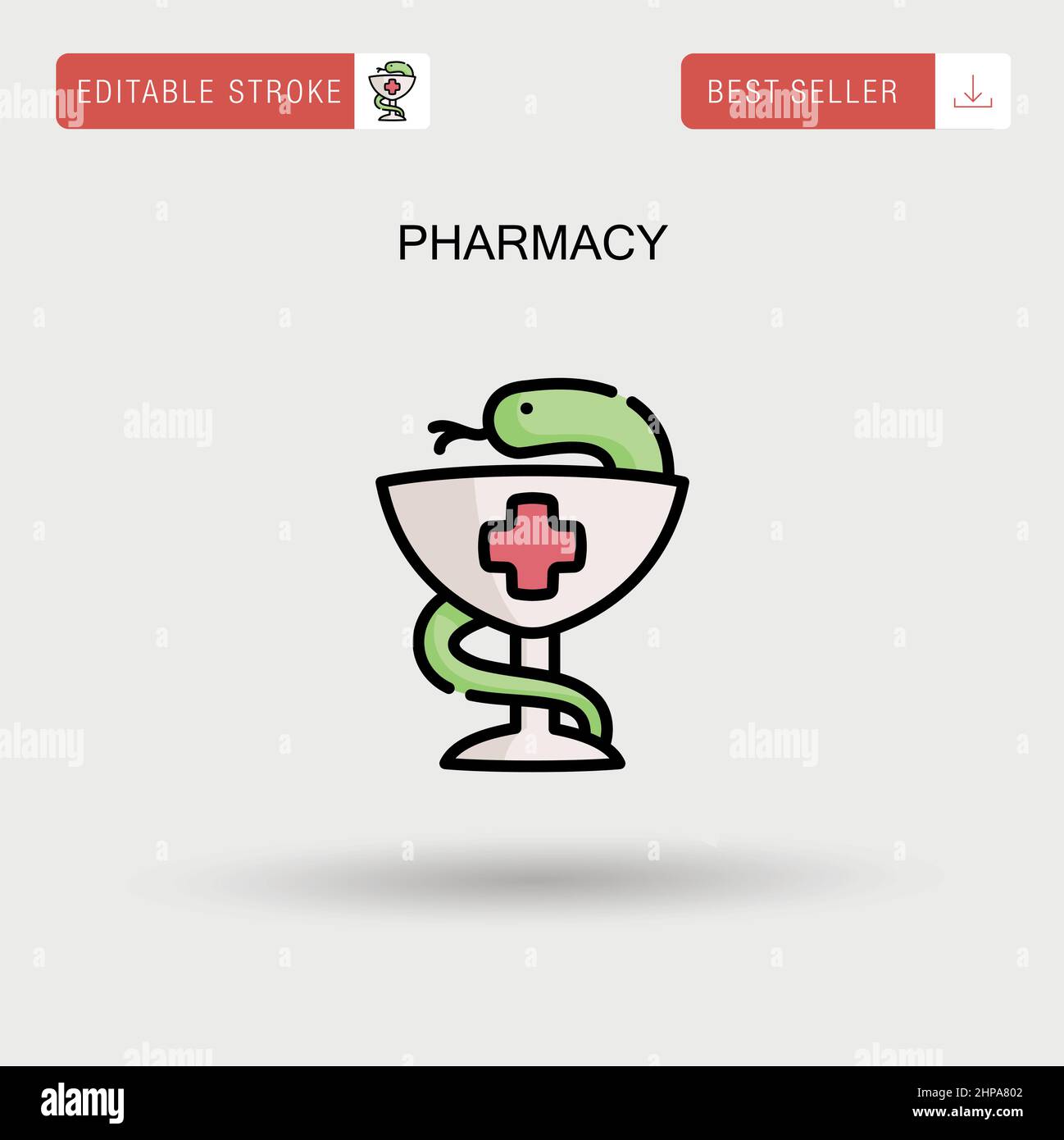 Icona vettore semplice farmacia. Illustrazione Vettoriale