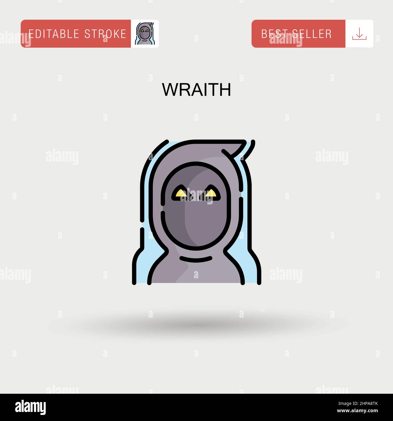 Icona vettore semplice Wraith. Illustrazione Vettoriale