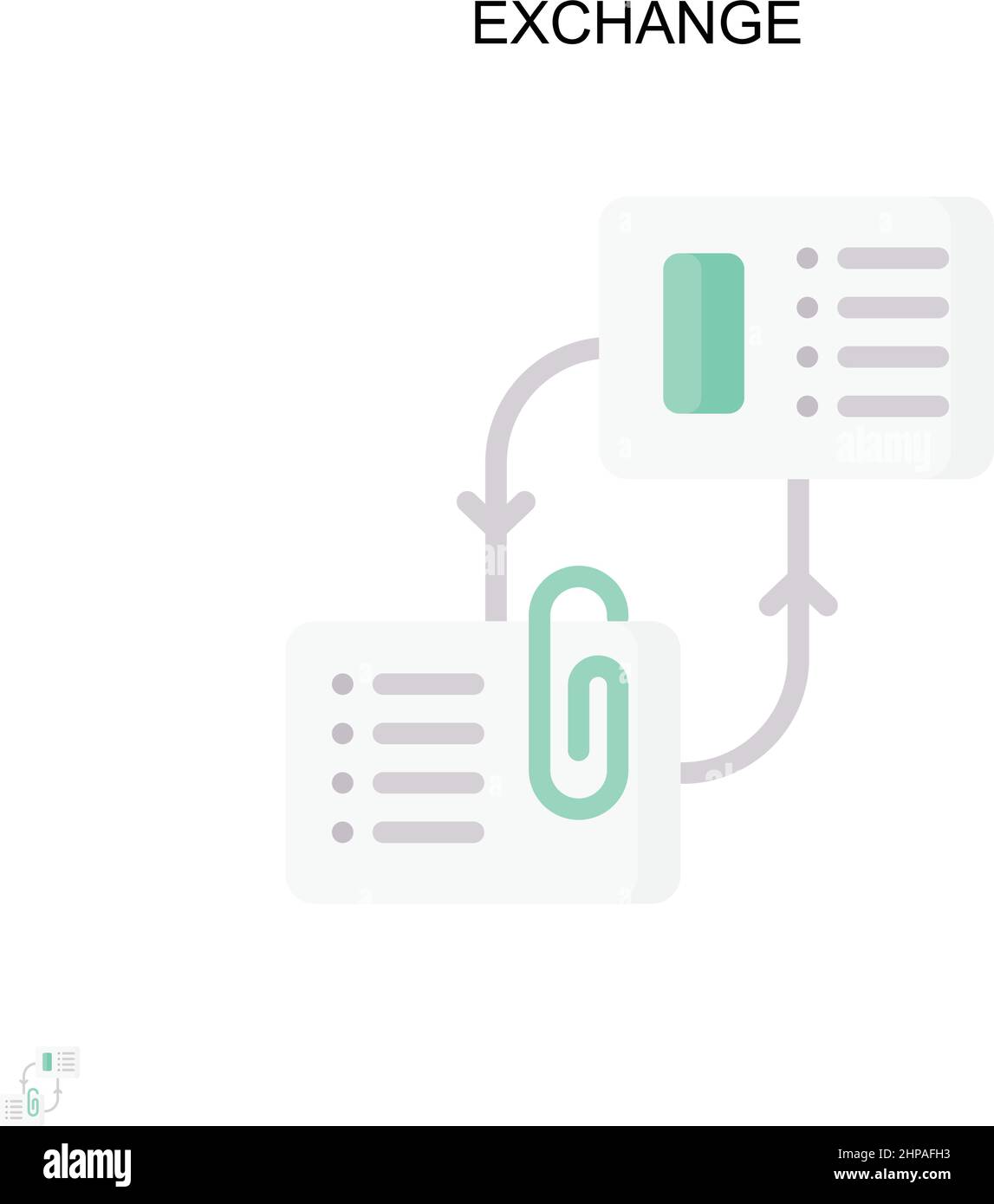 Icona di Exchange Simple Vector. Modello di disegno del simbolo di illustrazione per l'elemento dell'interfaccia utente mobile Web. Illustrazione Vettoriale