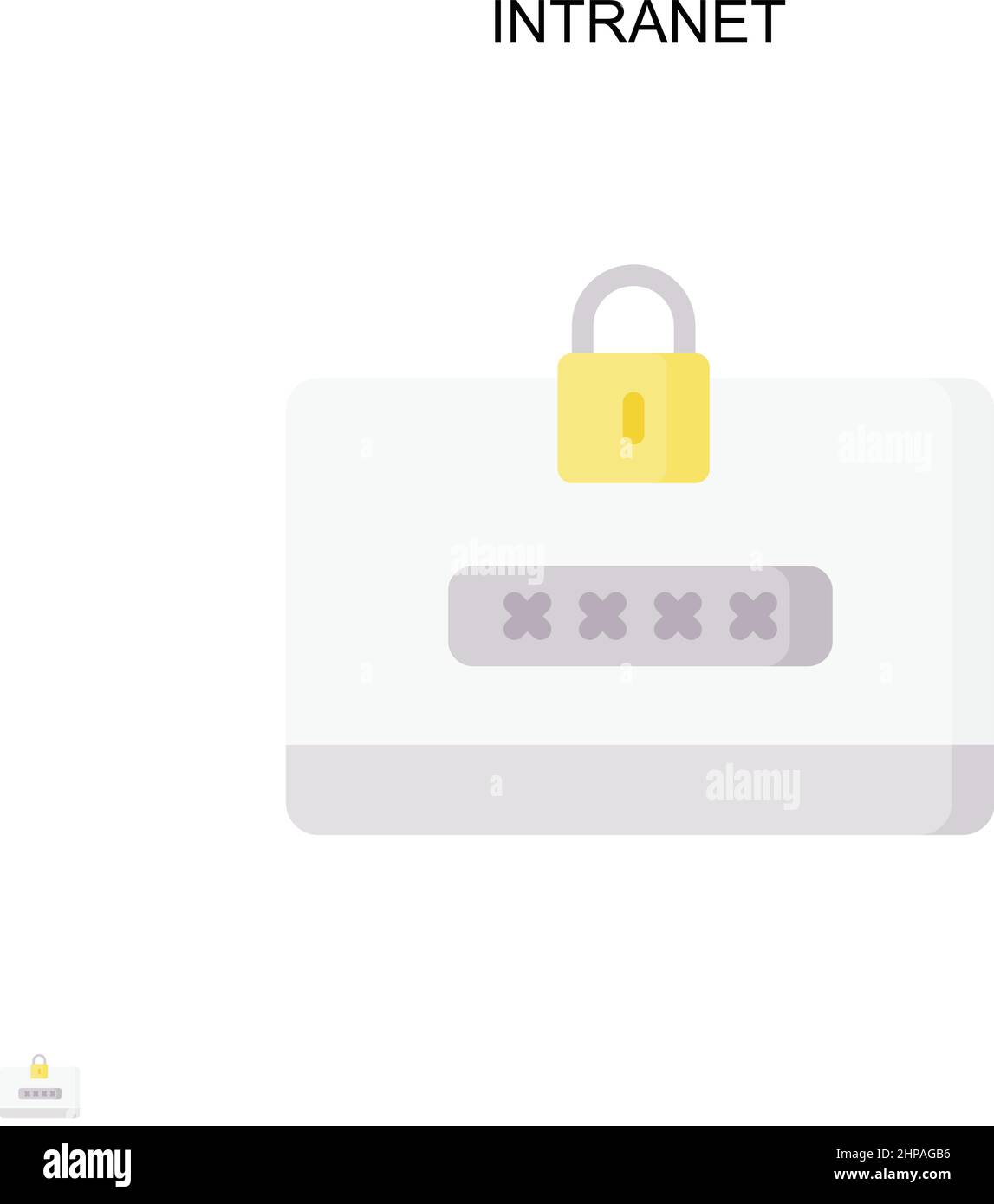 Icona vettore semplice Intranet. Modello di disegno del simbolo di illustrazione per l'elemento dell'interfaccia utente mobile Web. Illustrazione Vettoriale